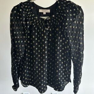Sheer sleeve blouse